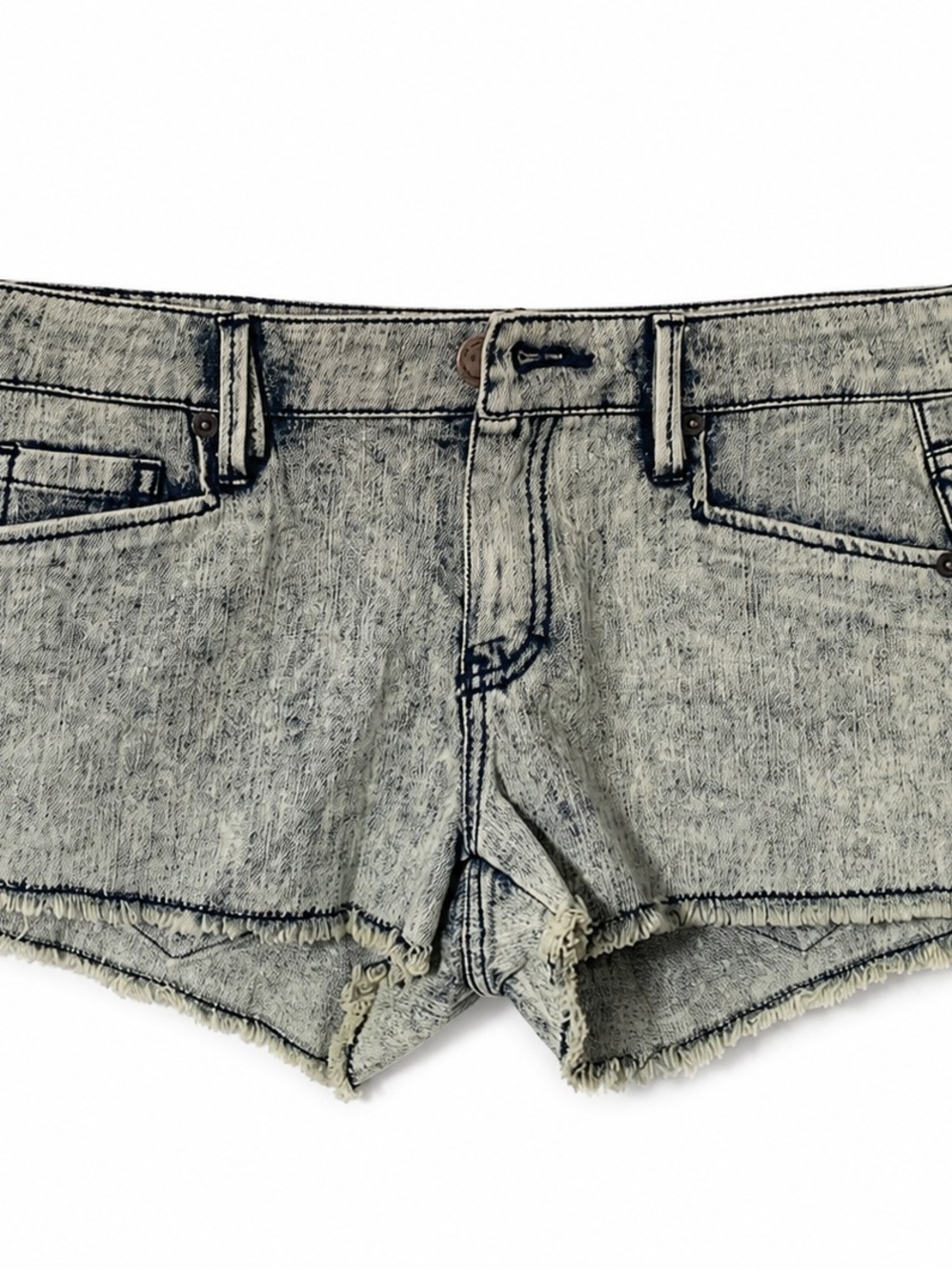 BCBGeneration Acid Wash Denim Shorts